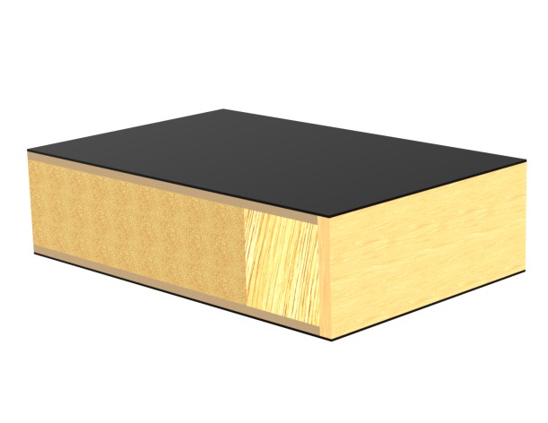 Laminat dør med trækant