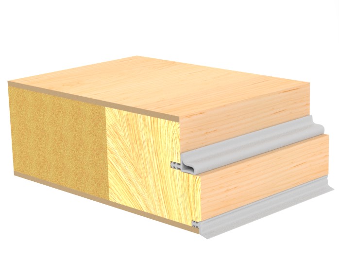 Fineret dør med fineret kant