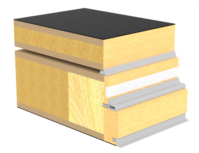 Laminat dør med trækant