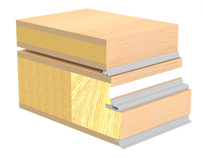 Fineret dør med fineret kant