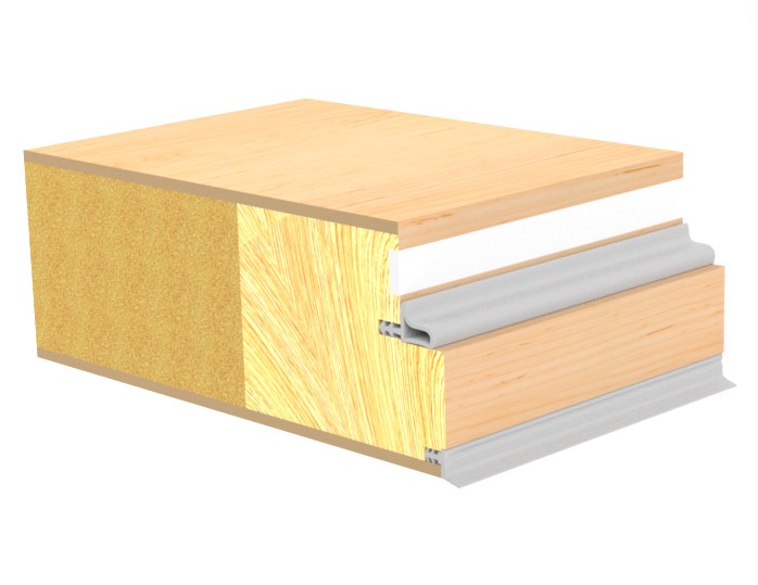 Fineret dør med fineret kant