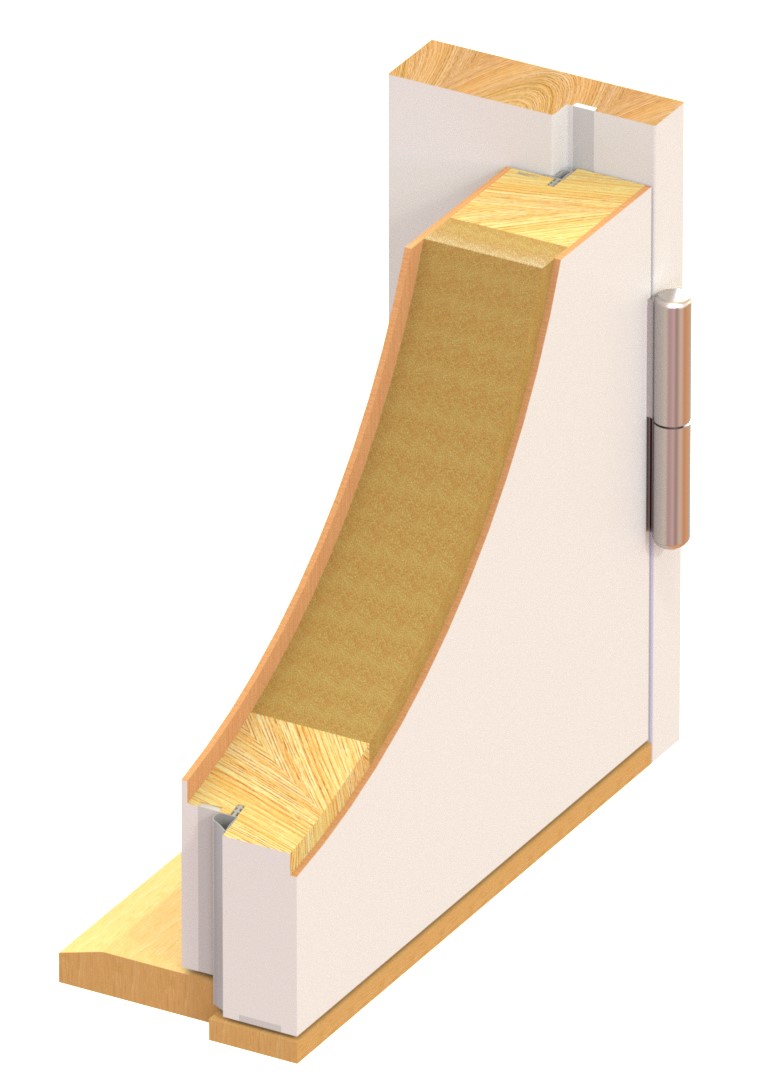 Snit af BD60 malet dør