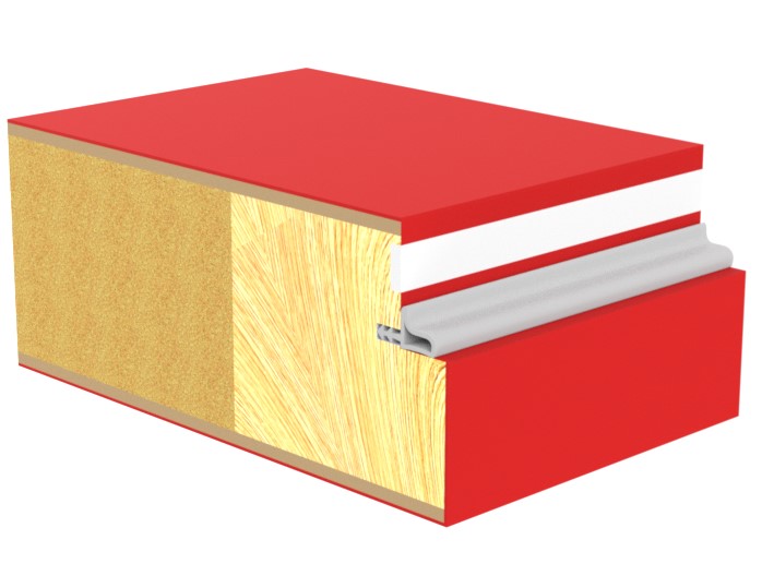 Laminat dør med laminat kant