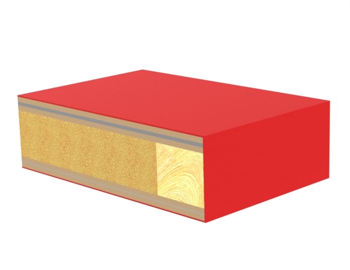 Laminat dør med laminat kant