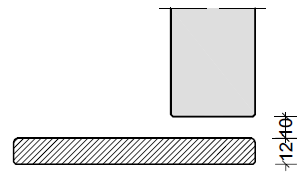 Bund uden slidtrin (20 mm kan tilbydes)