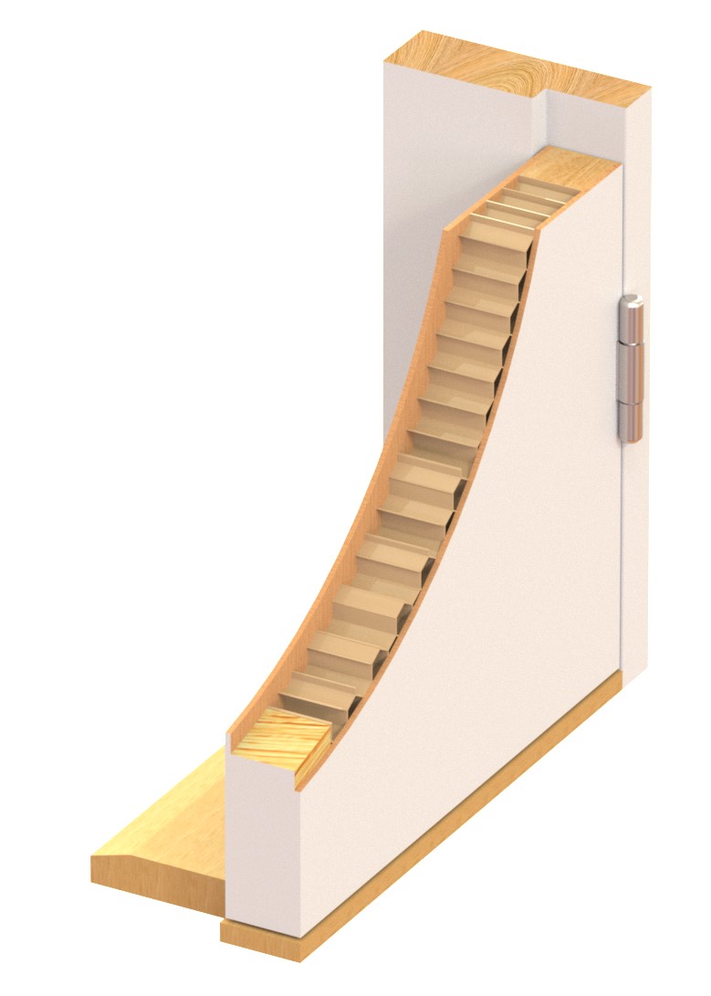 Snit af malet celle dør