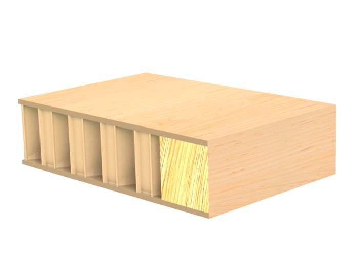 Fineret dør med fineret kant