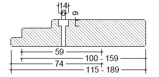 Hæve/sænke bundtætningsskinne