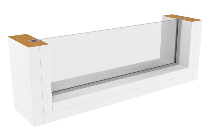 Illustration 2 – Tværsnit af integreret glasparti