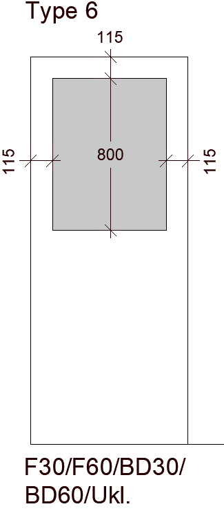 Glasudskæring type 6