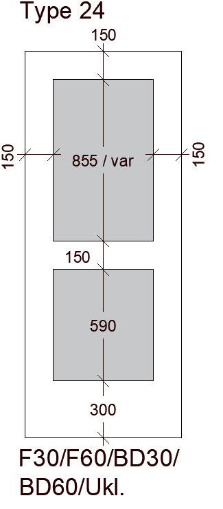 Glasudskæring type 11
