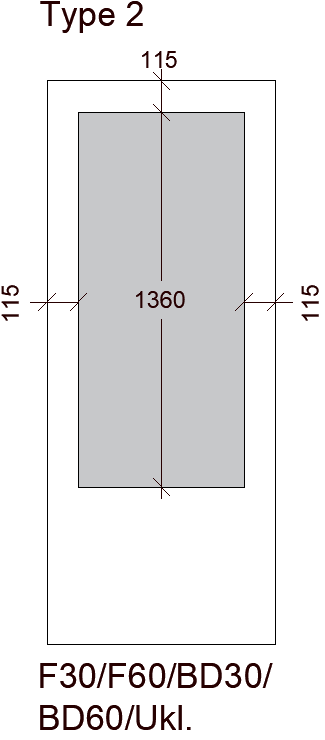 Glasudskæring type 2