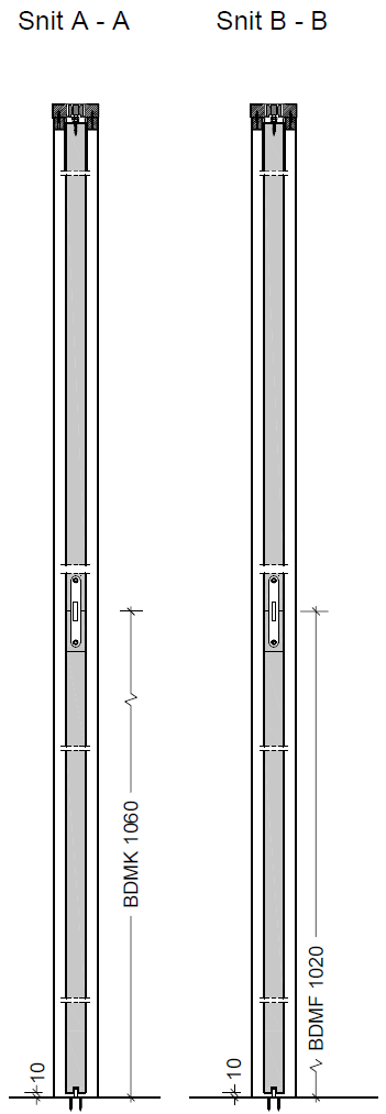 Snit AA - placering af kantring