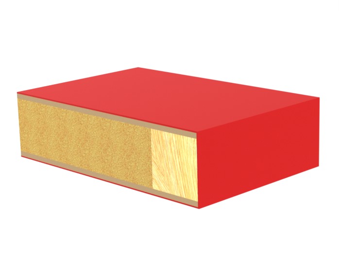 Laminat dør med laminat kant