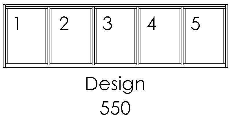 Design 550 – 5 felter side om side