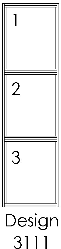 Design 3111 – 3 felter stablet lodret