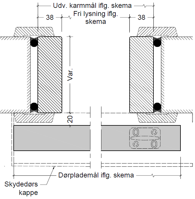 Blændkarm type 1 uden anslag
