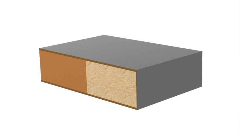 Snit af vådrumsdør med ABS kant